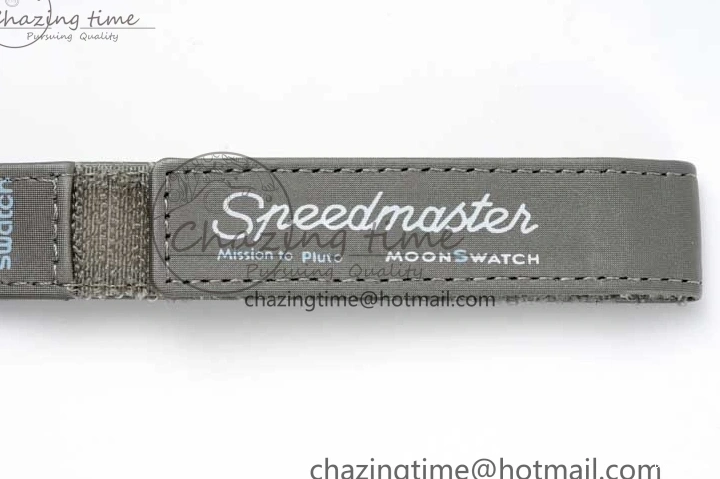 1229 Speedmaster Misson To Pluto 1:1 Best Edition Gray Dial On Nylon Strap Quartz TravelReady 7858